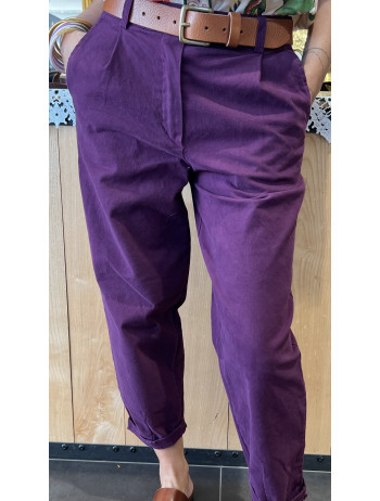 Pantalon prunelle violet
